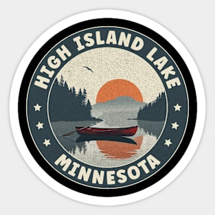 High Island Lake Minnesota Sunset Sticker